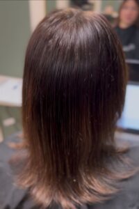 hairextensions laten zetten before